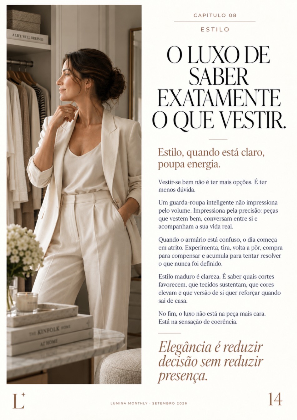 O luxo de saber exatamente o que vestir